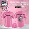 Los Angeles Ram Hello Kitty Pink NFL Baseball Jersey 1