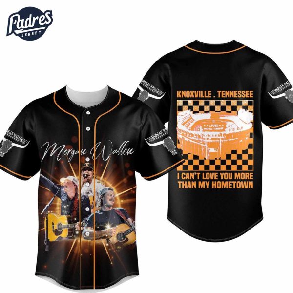 Morgan Wallen I Can't Love You More Than My Hometown Live Knoxville Tennessee Baseball Jersey 4