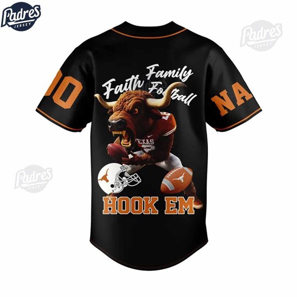 NCAA Texas Longhorns Football Custom Baseball Jersey 3