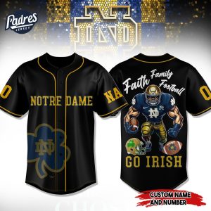 Notre Dame Fighting Irish Football Custom Baseball Jersey 1