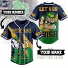 Notre Dame Let's Go Irish Football Custom Baseball Jersey