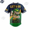 Notre Dame Lets Go Irish Football Custom Baseball Jersey 3