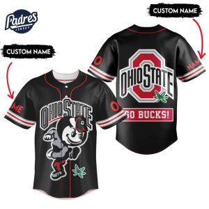 Ohio State Go Bucks Football Custom Baseball Jersey 1