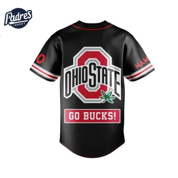 Ohio State Go Bucks Football Custom Baseball Jersey 3