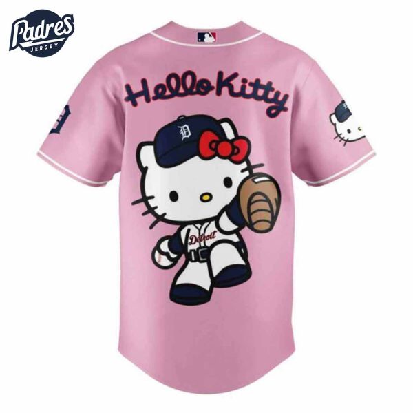 Padres Detroit Tigers Hello Kitty Pink Baseball Jersey 3