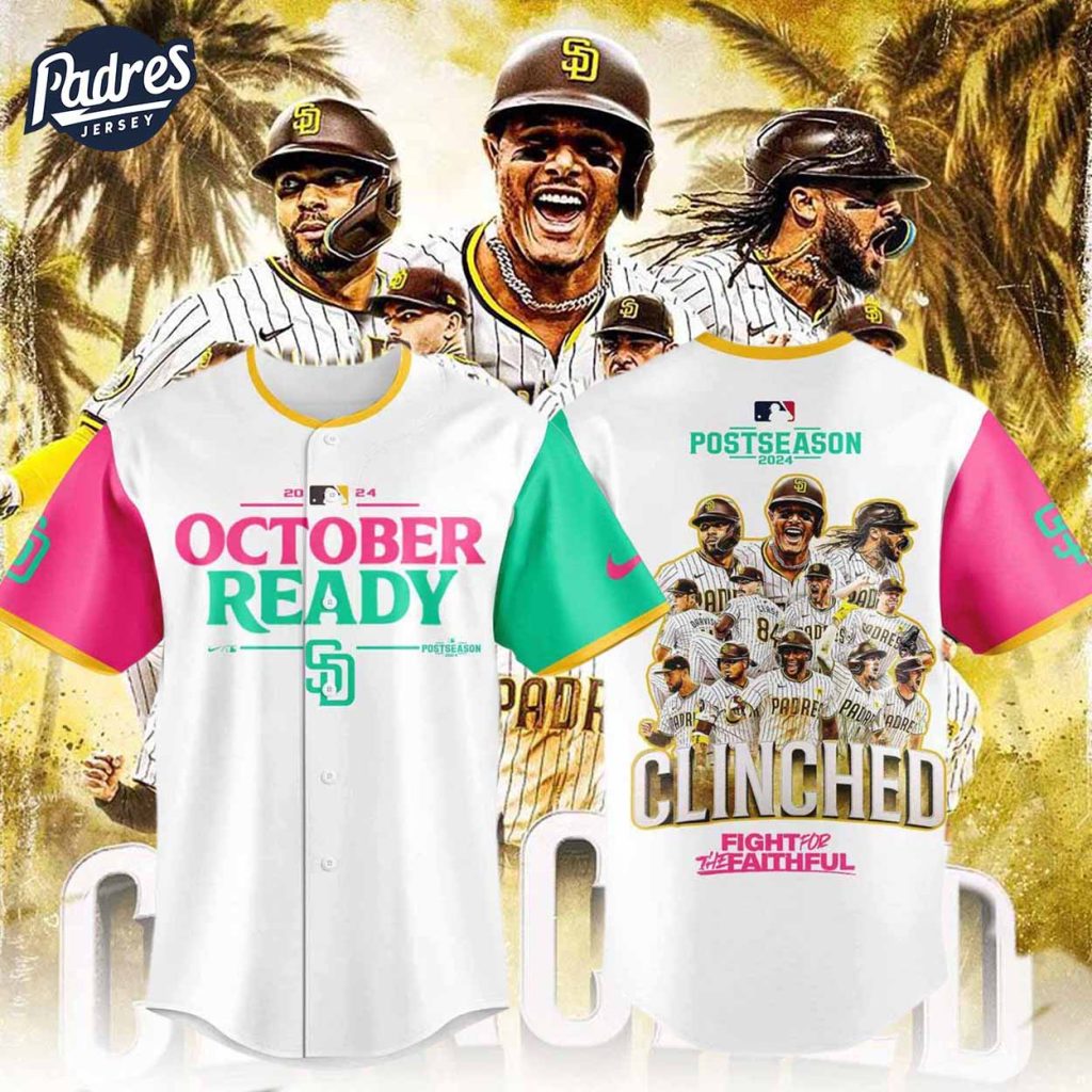 Padres San Diego Padres City October Ready Clinched Stripe Baseball Jersey