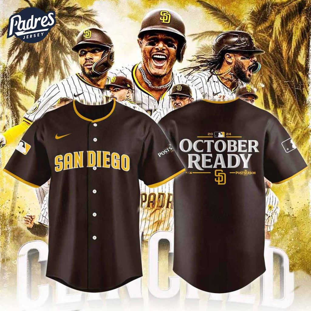 Padres San Diego Padres Fanatics Brown 2024 MLB Postseason Baseball Jersey