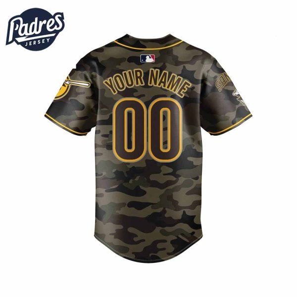 San Diego Padres Camo Custom Baseball Jersey Style 2