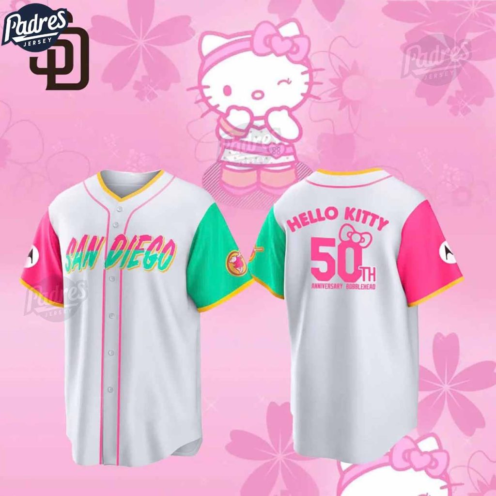 San Diego Padres City Celebrate Hello Kitty 50th Anniversary Baseball Jersey