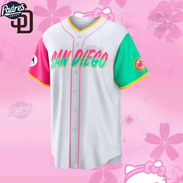 San Diego Padres City Celebrate Hello Kitty 50th Anniversary Baseball Jersey 2