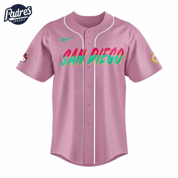 San Diego Padres City Design Pink Baseball Jersey Hello Kitty 2