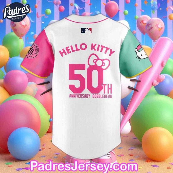 San Diego Padres City Hello Kitty 50th Anniversary Baseball Jersey 3