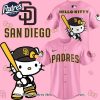 San Diego Padres Design Pink Baseball Jersey Hello Kitty 1