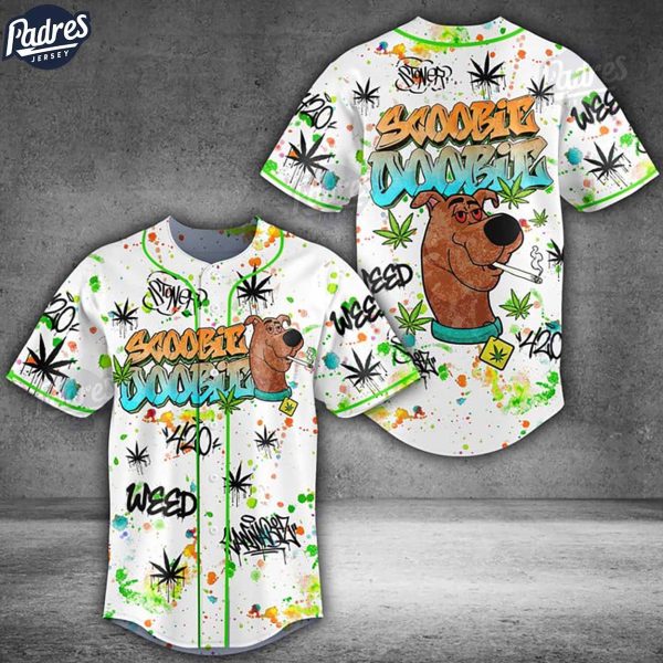 Scooby Doo Weed Pattern Baseball Jersey Style 1