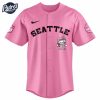 Seattle Seahawks Hello Kitty Pink NFL Baseball Jersey 2