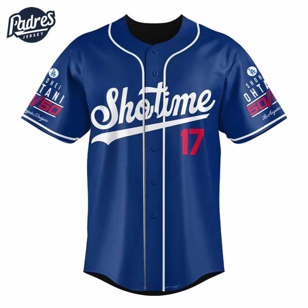 Shohei Ohtani Becomes First Player in MLB History Los Angeles Dodgers Baseball Jersey Style 2