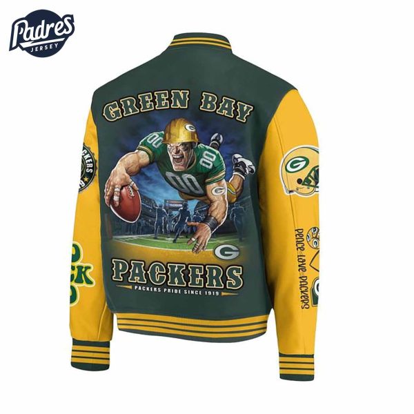 Sport Green Bay Packers Football NFL Baseball Jacket 3