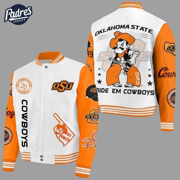 Sport Oklahoma State Cowboys Football NCAA Baseball Jacket 4