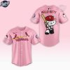 St Louis Cardinals X Hello Kitty Night Pink Basebal Jersey 1