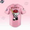 St Louis Cardinals X Hello Kitty Night Pink Basebal Jersey 3