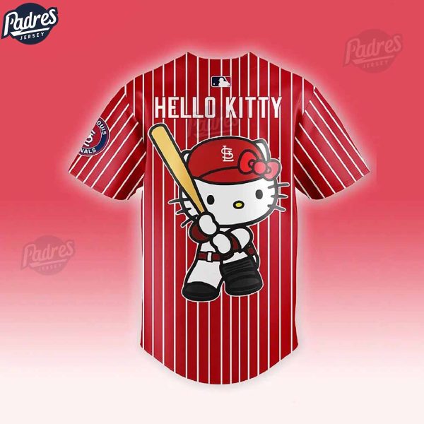 St Louis Cardinals x Hello Kitty Night Red Basebal Jersey 3