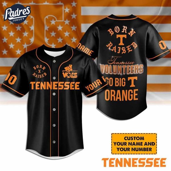 Tennessee Volunteers Born And Raised Black Baseball Jersey