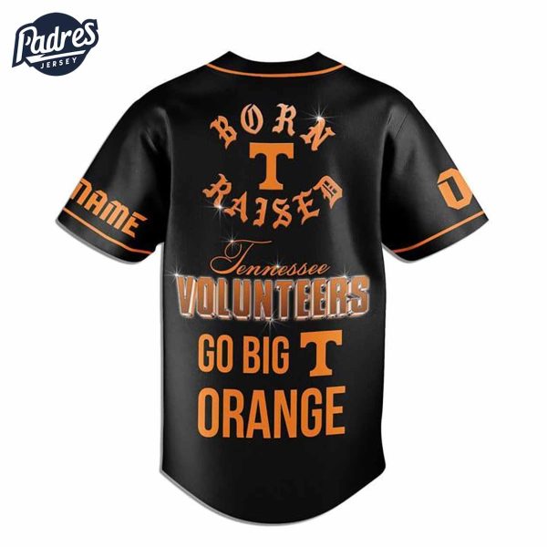 Tennessee Volunteers Born Raised Black Baseball Jersey 3