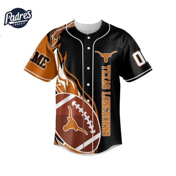 Texas Longhorns Football Custom Baseball Jersey Gifts 3