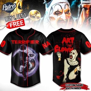 Art The Clown Terrifier 3 Custom Baseball Jersey 1