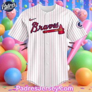 Atlanta Braves X Hello Kitty Baseball Jersey Style 1