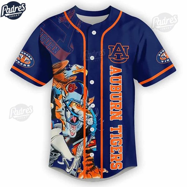 Auburn Tigers Family All In Football Baseball Jersey 3