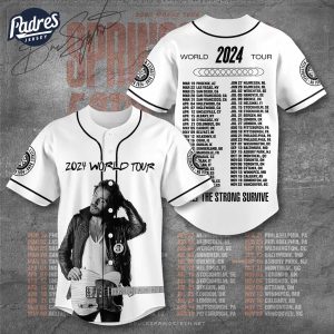 Bruce Springsteen World Tour Thunder Road Born To Run Custom Baseball Jersey