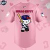 Cleveland Guardians Hello Kitty Pink Baseball Jersey 3