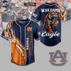 Custom Auburn Tigers War Damn Eagle Football Baseball Jersey 1