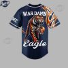 Custom Auburn Tigers War Damn Eagle Football Baseball Jersey 3