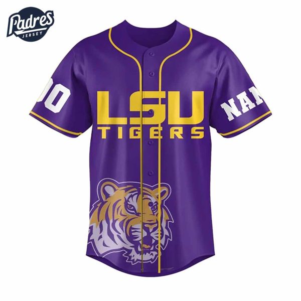 Custom Faith Family Lsu Tigers Football Baseball Jersey 3