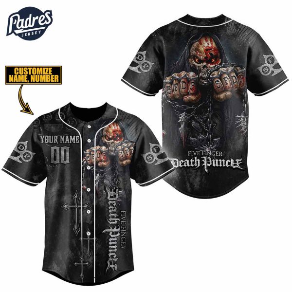 Custom Five Finger Death Punch 5fdp Baseball Jersey Gifts 1