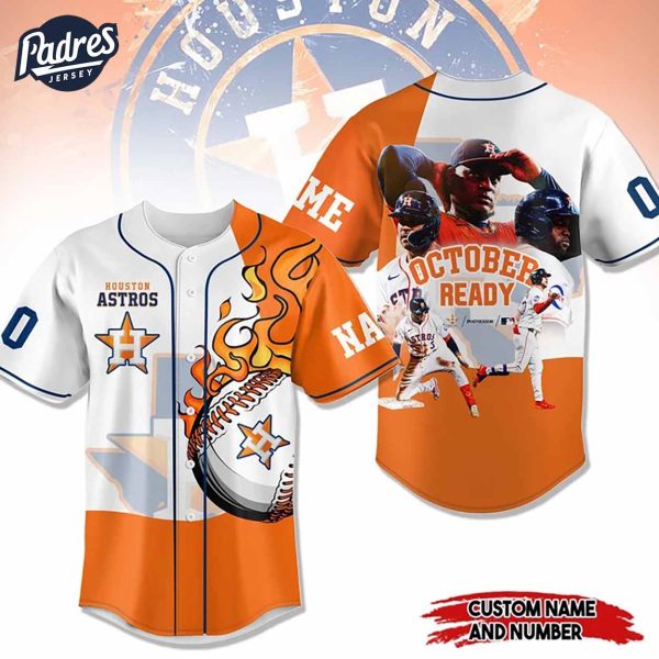 Custom Houston Astros October Ready Baseball Jersey Gifts 1