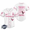 Custom Houston Texans Breast Cancer Baseball Jersey 2