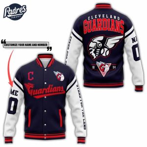 Custom MLB Cleveland Guardians Baseball Jacket 1