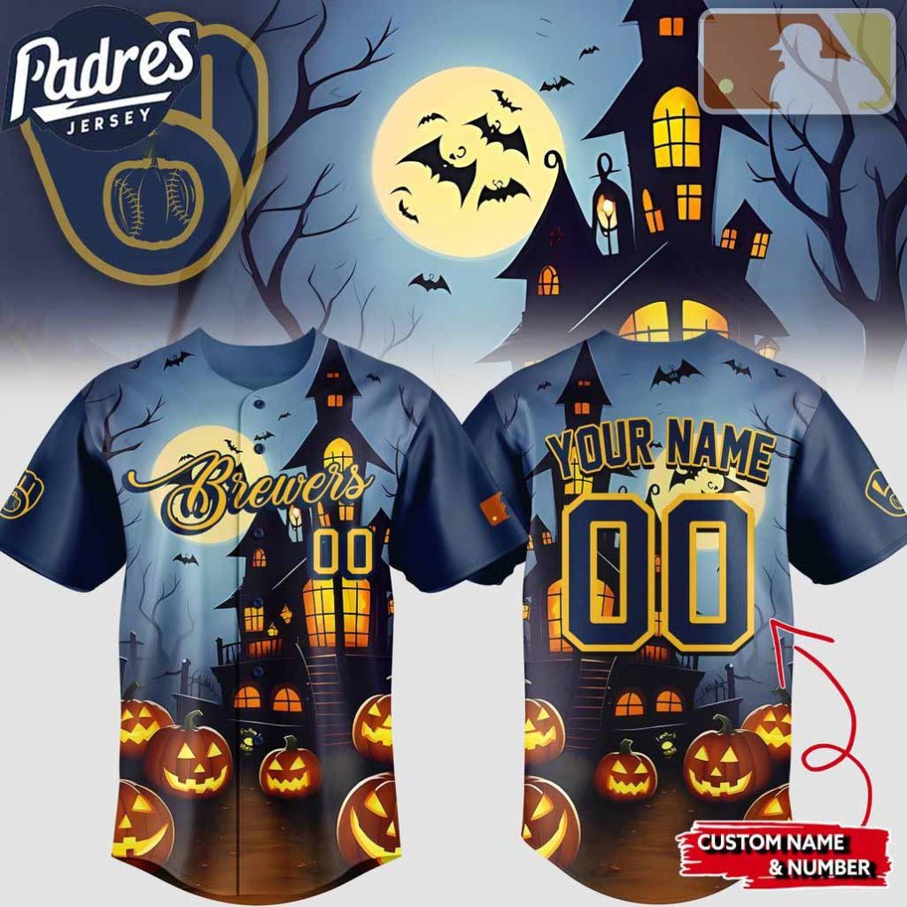 Custom Milwaukee Brewers Halloween Baseball Jersey