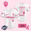 Custom NCAA Indiana Hoosiers Breast Cancer Baseball Jersey 1