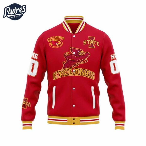 Custom NCAA Iowa State Cyclones Baseball Jacket 2