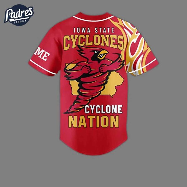 Custom NCAA Iowa State Cyclones Football Baseball Jersey 2