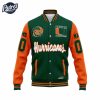 Custom NCAA Miami Hurricanes Football Baseball Jacket 2