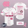 Custom NCAA North Carolina Tar Heels Breast Cancer Baseball Jersey 1