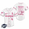 Custom NCAA Oklahoma Sooners Breast Cancer Baseball Jersey 2