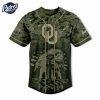 Custom NCAA Oklahoma Sooners Eagle Camo Baseball Jersey 2