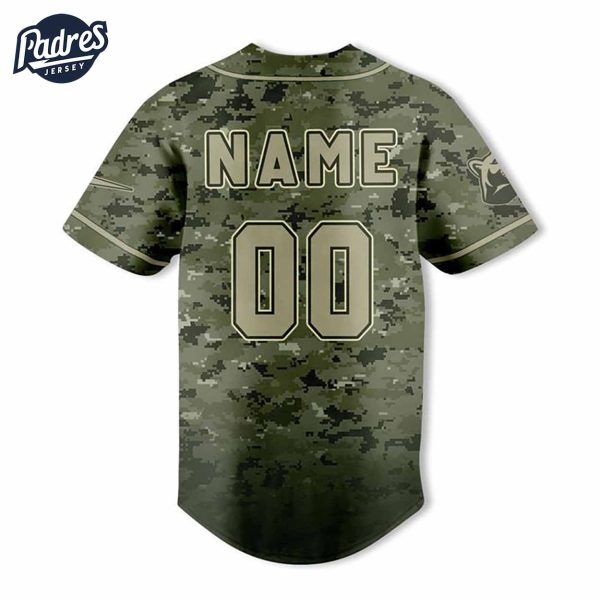 Custom NCAA Penn State Nittany Lions Eagle Camo Baseball Jersey 3