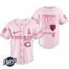 Custom NFL Chicago Bears Breast Cancer Pink Baseball Jersey 1